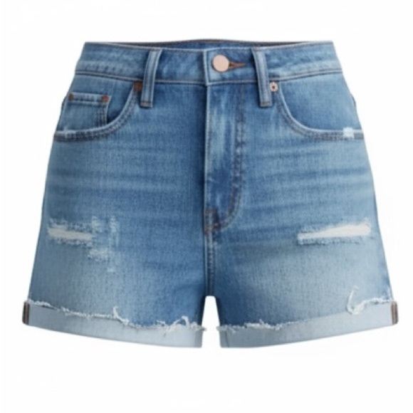 Madewell Pants - Madewell High Rise Denim Shorts Size 29 Distressed Cuffed Blue Jean Cutoffs